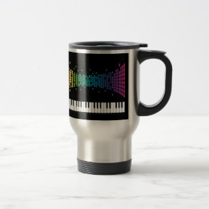 Taza De Viaje Teclado instrumental de piano musical multicolor