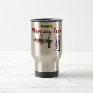 Taza De Viaje Tecnología de la farmacia con diseño de los