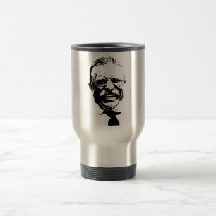 Taza De Viaje Teddy Roosevelt -- Blanco y negro