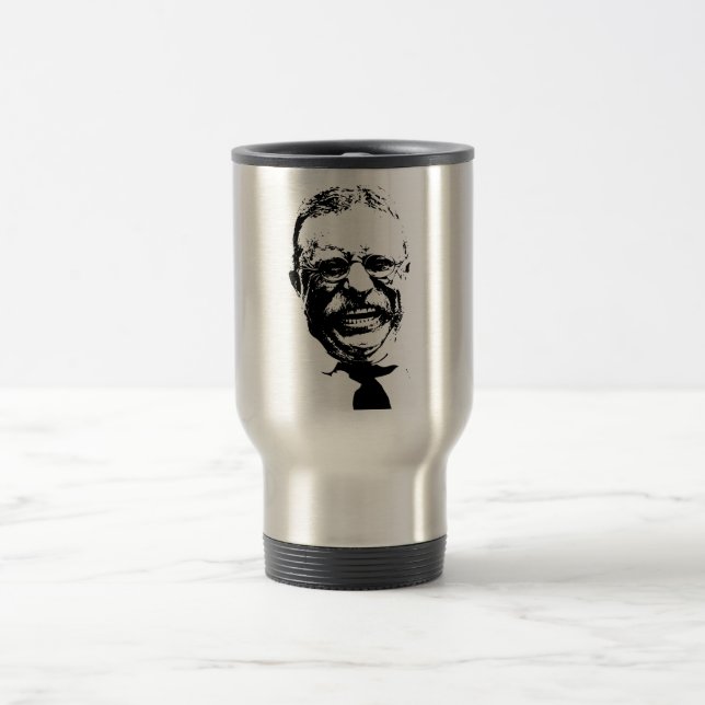 Taza De Viaje Teddy Roosevelt -- Blanco y negro (Centro)