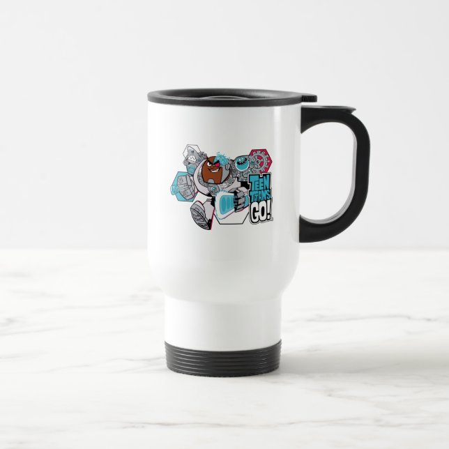 Taza De Viaje Teen Titans Go! | Cyborg's Arsenal Graphic (Derecha)