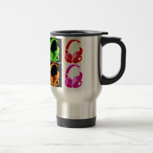 Taza De Viaje Teléfono de la cabeza de arte pop de cuatro colore