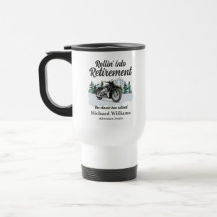 Taza De Viaje Tema de viaje de jubilación Moto clásica rodando