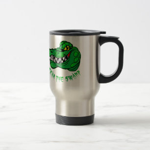 Taza De Viaje Tema el cocodrilo del pantano