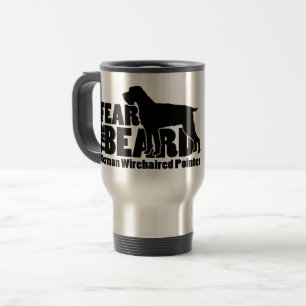 Taza De Viaje Tema la barba - engranaje Wirehaired alemán del