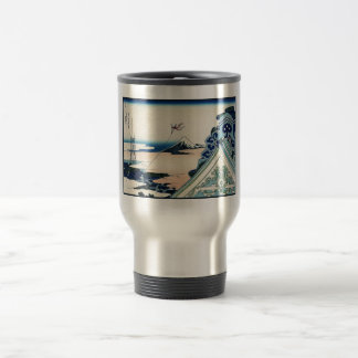 Taza De Viaje Templo Honganji Vista del Monte Fuji Grabado Japon