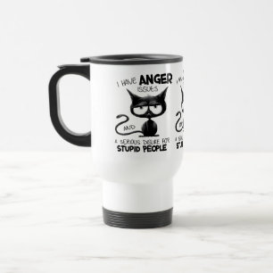 Taza De Viaje Tengo Problemas de Ira Regalo Divertido para Amant