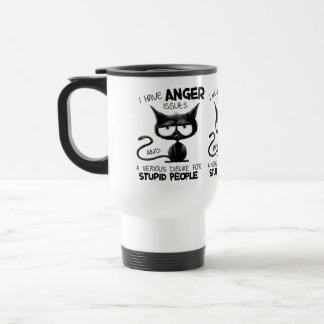 Taza De Viaje Tengo Problemas de Ira Regalo Divertido para Amant