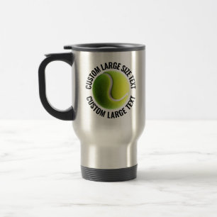 Taza De Viaje Tenis Personalizados con Texto Grande de Tamaño Pe