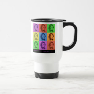 Taza de viaje Tennyson "El amor es largo" Pop Art