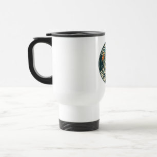 Taza De Viaje Terapia de Pesca de Lubina Vintage Insignia Retro