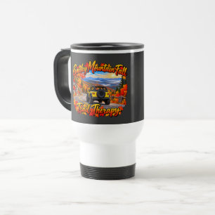 Taza De Viaje Terapia de Sendero de Otoño en la Montaña Humeante