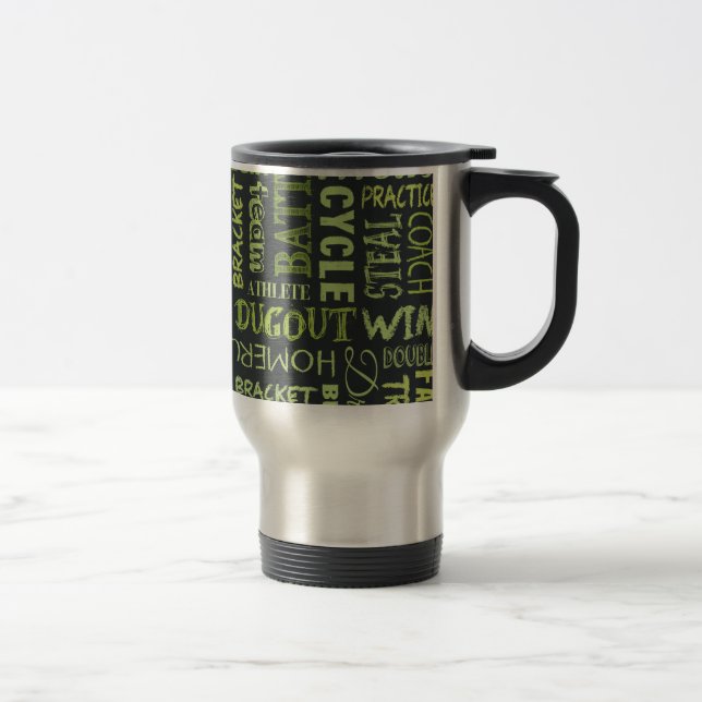 Taza De Viaje Términos de Pizarra de Softbol Fastpitch (Derecha)