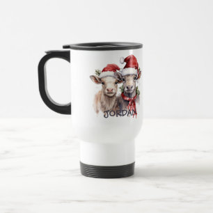 Taza De Viaje Ternera de ternera Adorable Navidades de animales
