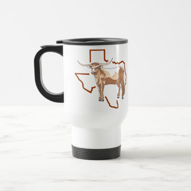 Taza De Viaje Texas Longhorn (Izquierda)