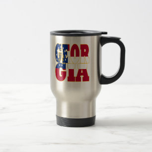 Taza De Viaje texto de la bandera de Georgia