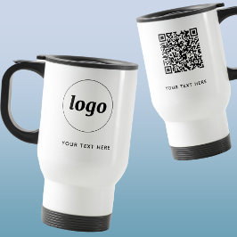 Taza De Viaje Texto de logotipo sencillo y promoción comercial d