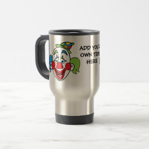 Taza De Viaje Texto de payaso personalizado