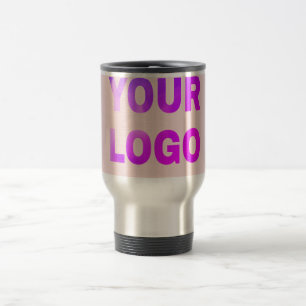 Taza De Viaje texto simple mínimo agregue su logotipo/diseño aqu