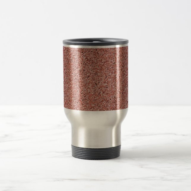 Taza De Viaje Textura de piedra de mármol rojo de Guay de moda (Centro)