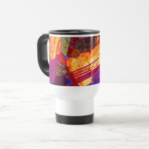 Taza De Viaje Textura de roca de sección delgada de granito