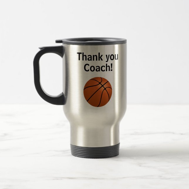 Taza De Viaje Thank you basketball coach (Izquierda)