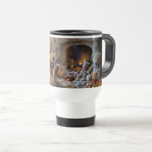 Taza De Viaje The Magic of Snow and Fireplace at Christmas