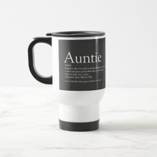 Taza De Viaje Tía favorita Definición Moderna Gris