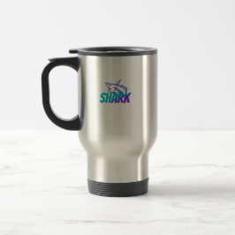 Taza De Viaje Tiburón | Diseño de depredador oceánico audaz para