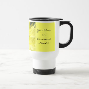 Taza De Viaje ¡Tienes una sonrisa increíble! Flor de Dalia Amari