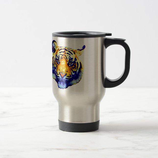 Taza De Viaje Tiger Eyes Pop Art (Derecha)