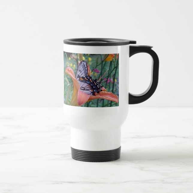 Taza De Viaje Tiger Swallowtail 15 Oz S.S. Travel Mug (Derecha)