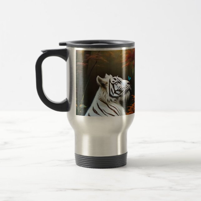 Taza De Viaje Tigre Blanco Esos Momentos Amantes, Mug De Viaje (Izquierda)