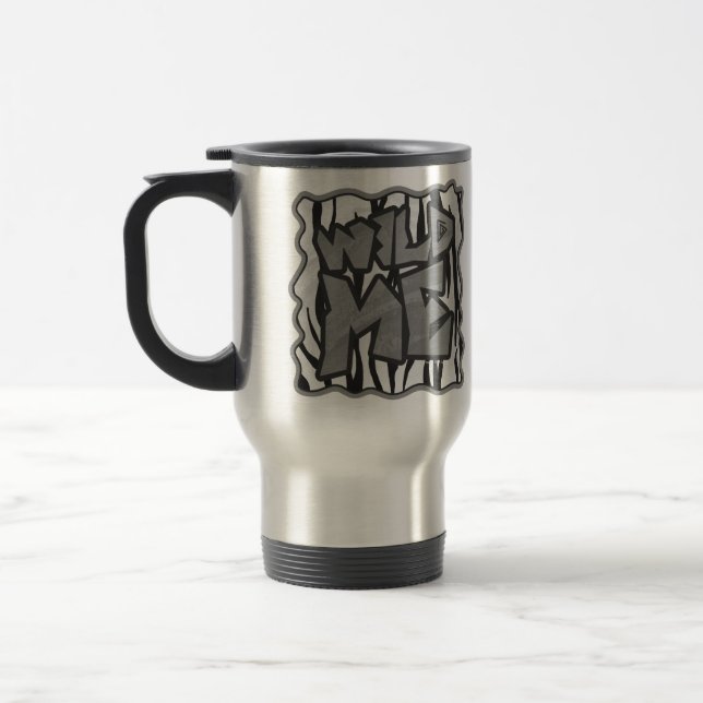 Taza De Viaje Tigre salvaje Impresión en blanco y negro (Izquierda)