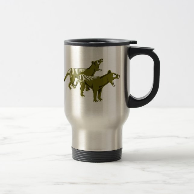 Taza De Viaje Tigre tasmano del Thylacine (Derecha)