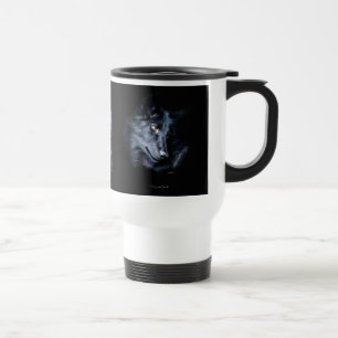 Taza De Viaje TIMBER NEGRO WOLF Wildlife Gig Mugs