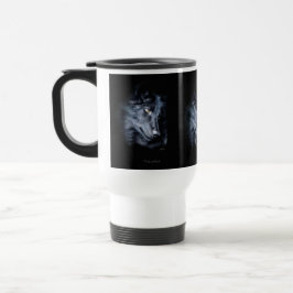 Taza De Viaje TIMBER NEGRO WOLF Wildlife Gig Mugs