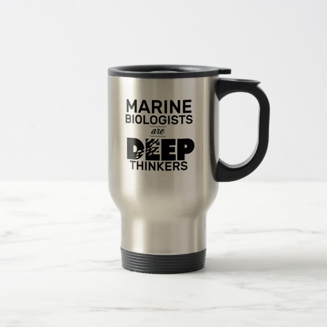Taza De Viaje Tipografía del biólogo marino (Derecha)