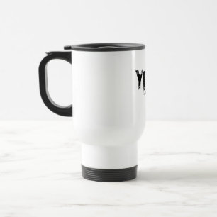 Taza De Viaje Tipografía gris negrita YEET arreglada Diseño de v