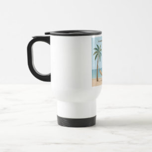 Taza De Viaje tipografía menos trabajo más vida