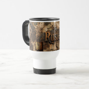 Taza De Viaje Tipografía oxidada en pared industrial grunge