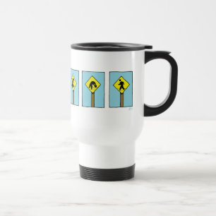 Taza De Viaje Tira cómica del letrero callejero "No pierdas la c