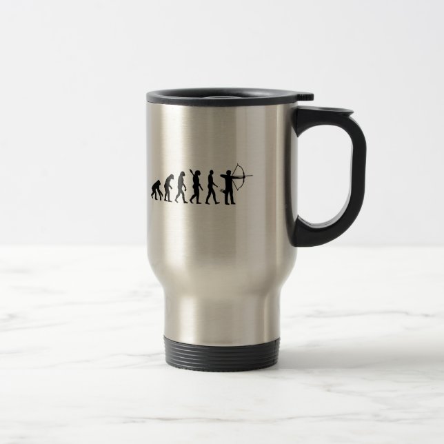 Taza De Viaje Tiro al arco de la evolución (Derecha)