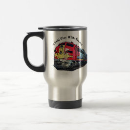 Taza De Viaje Todavía juego con la locomotora de trenes diesel