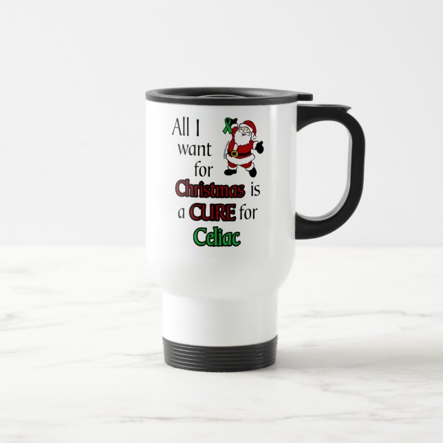 Taza De Viaje Todo Lo Que Quiero Para Navidades/Santa Celiac. (Derecha)