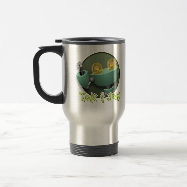 Taza De Viaje TokBOT y JokBOT Travel Mug (Izquierda)