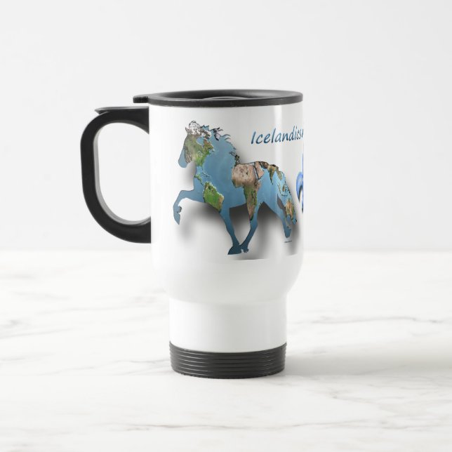 Taza De Viaje Tolendo el caballo islandés mundial (Izquierda)