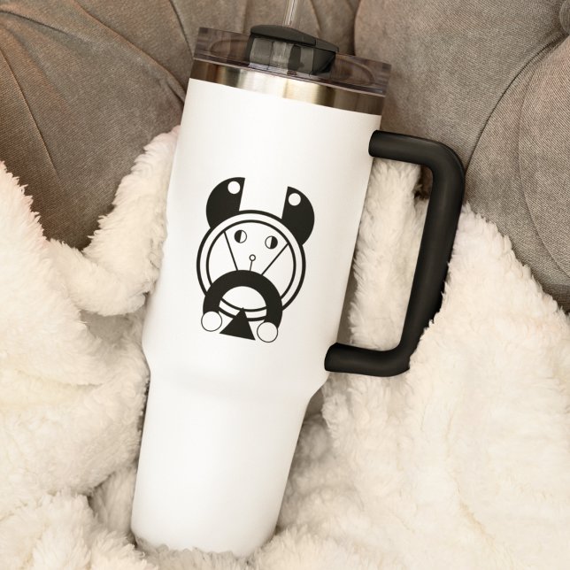 Taza De Viaje Tora Tiger Zodiac geométrico (Start your day with tiger energy)