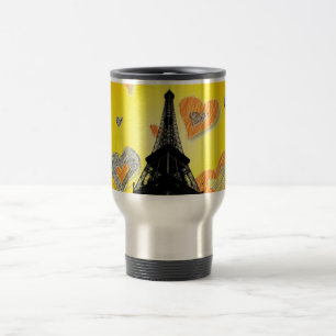 Taza De Viaje Torre Eifel Hearts Travel Mug
