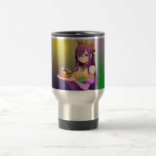 Taza De Viaje Torta del Rey Anime Mardi Gras